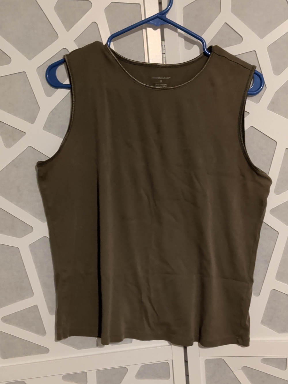 Christopher & Banks Olive Sleeveless Tank Top